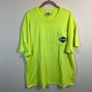 ✨ Harley Davidson Neon Yellow Milwaukee Wisconsin Shirt 2X